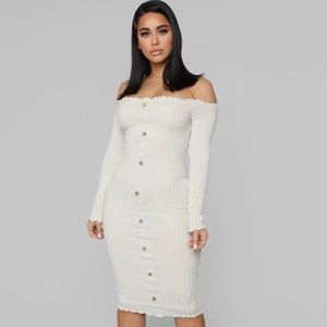 Jacklyn Off Shoulder Midi Dress